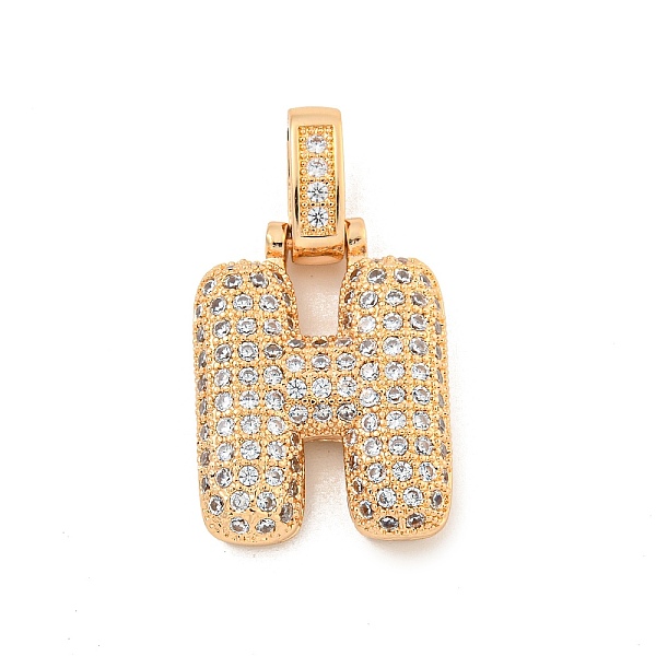 Pendenti in zirconi cubici trasparenti in micro pavè di ottone