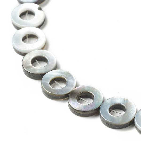 

PandaHall Natural Black Lip Shell Beads Strands, Donut, Black, 8x3mm, Hole: 1mm, about 32pcs/strand, 15.94 inch(40.5cm) Black Lip Shell...