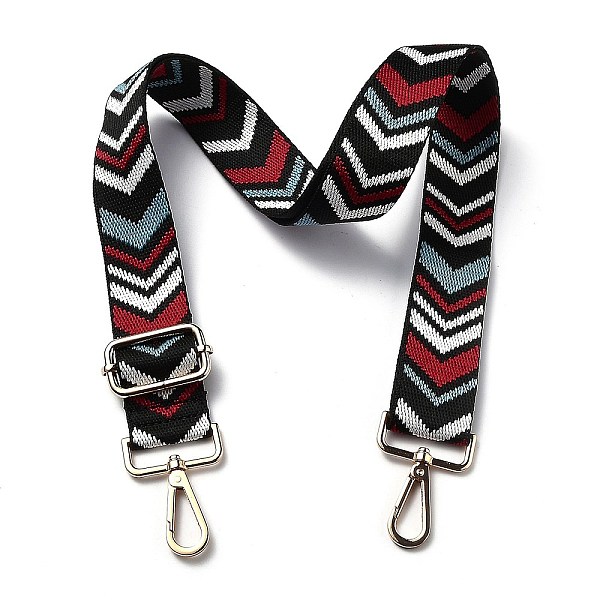 

PandaHall Adjustable Nylon Bag Chains Strap, with Light Gold Iron Swivel Clasps, for Bag Replacement Accessories, Colorful, Geometric...