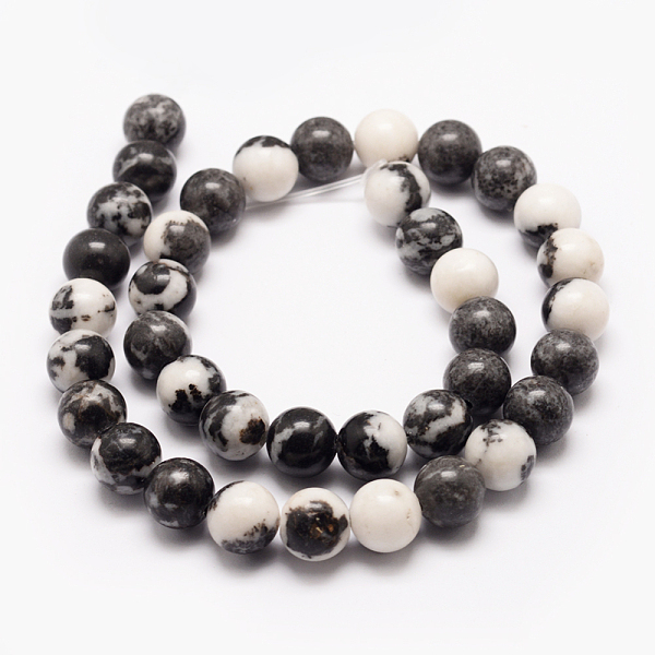 

PandaHall Natural Zebra Jasper Beads Strands, Round, 10~10.5mm, Hole: 1mm, about 38pcs/strand, 15.1 inch(38.5cm) Zebra Jasper Round..., Multicolor