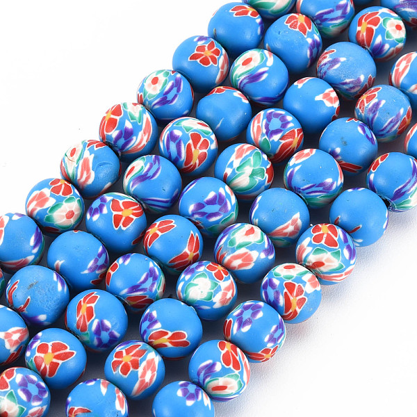 

PandaHall Handmade Polymer Clay Beads Strands, Round, Royal Blue, 8~9x8mm, Hole: 1.8mm, about 40pcs/strand, 12.80 inch~12.99 inch...