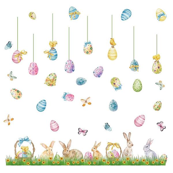 

PandaHall Translucent PVC Self Adhesive Wall Stickers, Waterproof Building Decals for Home Living Room Bedroom Wall Decoration, Rabbit...