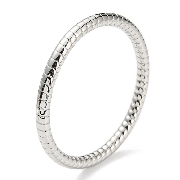 

PandaHall 304 Stainless Steel Grooved Bangles, Stainless Steel Color, Inner Diameter: 2-3/8 inch(6.1cm) 304 Stainless Steel Ring