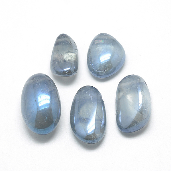 

PandaHall Electroplate Natural Quartz Crystal Pendants, Nuggets, Light Steel Blue, 28~43x14~29x10~21mm, Hole: 2mm Quartz Crystal Nuggets...