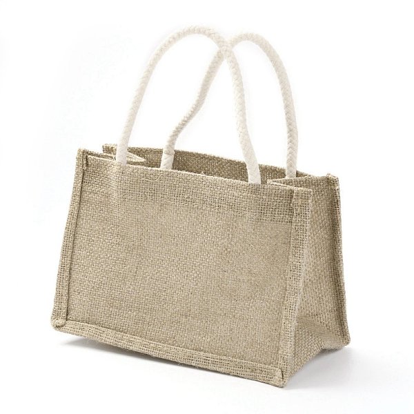 

PandaHall Jute Portable Shopping Bag, Reusable Grocery Bag Shopping Tote Bag, Tan, 16x23.9cm Cloth None Orange