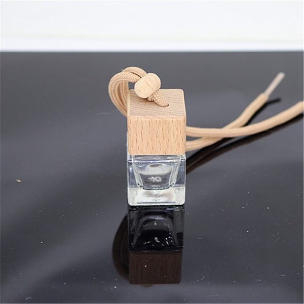 PandaHall Empty Glass Perfume Bottle Pendants, Aromatherapy Fragrance Essential Oil Diffuser Bottle, with Coffee Color Cord, Car Hanging...