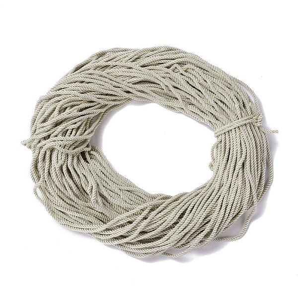 

PandaHall Polyester Cord, Twisted Cord, Light Yellow, 5mm, about 97~100m/bundle Polyester