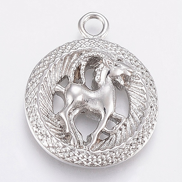

PandaHall 304 Stainless Steel Pendants, Flat Round with Twelve Constellation/Zodiac Sign, Stainless Steel Color, Capricorn, 24.5x20x4mm...