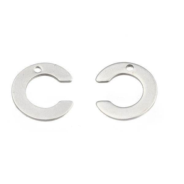 

PandaHall 304 Stainless Steel Letter Charms, Letter.C, 11x10x0.8mm, Hole: 1mm 304 Stainless Steel Letter