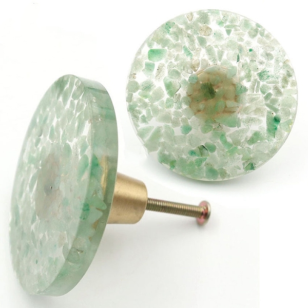 Natural Green Aventurine & Resin Box Handles