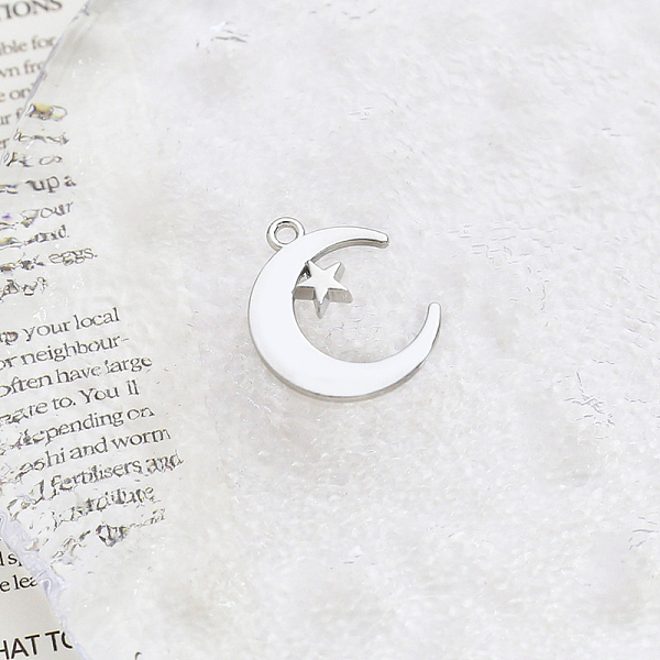 

PandaHall Alloy Pendants, Platinum, Moon, 21x17mm Alloy Moon
