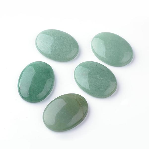 

PandaHall Natural Green Aventurine Cabochons, Oval, 40x30x8.5~9mm Green Aventurine Oval