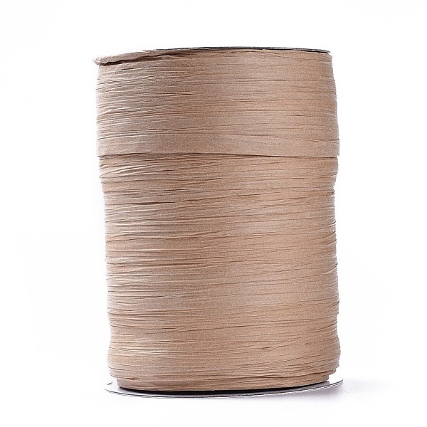 

PandaHall Raffia Paper Cords for DIY Jewelry Making, Paper Twine, Tan, 6.5mm, about 300m/roll Raffia Orange