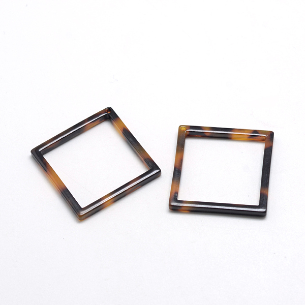 

PandaHall Cellulose Acetate(Resin) Pendants, Rhombus, Goldenrod, 45x45x2.5mm, Hole: 1.5mm, side length 32.5mm Cellulose Acetate Rhombus Gold