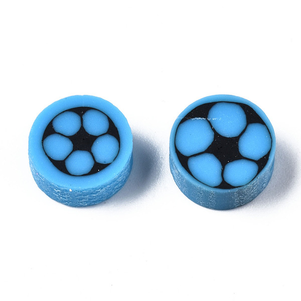 

PandaHall Handmade Polymer Clay Beads, for DIY Jewelry Crafts Supplies, Flat Round, Dodger Blue, 9.5x4.5mm, Hole: 1.8mm Polymer Clay Flat...