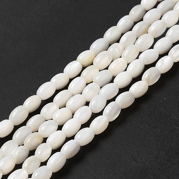 

PandaHall Natural Freshwater Shell Beads Strand, Oval, Seashell Color, 4x3mm, Hole: 0.9mm, about 96~98pcs/strand, 15.24~15.43''(38.7~39.2cm)...
