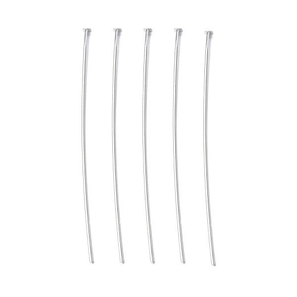

PandaHall Brass Flat Head Pins, Cadmium Free & Lead Free, Silver Color Plated, Size: about 0.75~0.8mm thick, 5.0cm long, head: 2mm, about...
