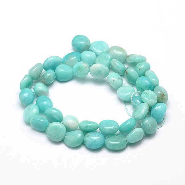 Natural Amazonite Gemstone Nuggets Bead Strands