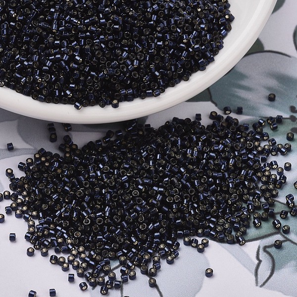 

PandaHall MIYUKI Delica Beads, Cylinder, Japanese Seed Beads, 11/0, (DB2192) Duracoat Silver Lined Dyed Montana, 1.3x1.6mm, Hole: 0.8mm..., Purple