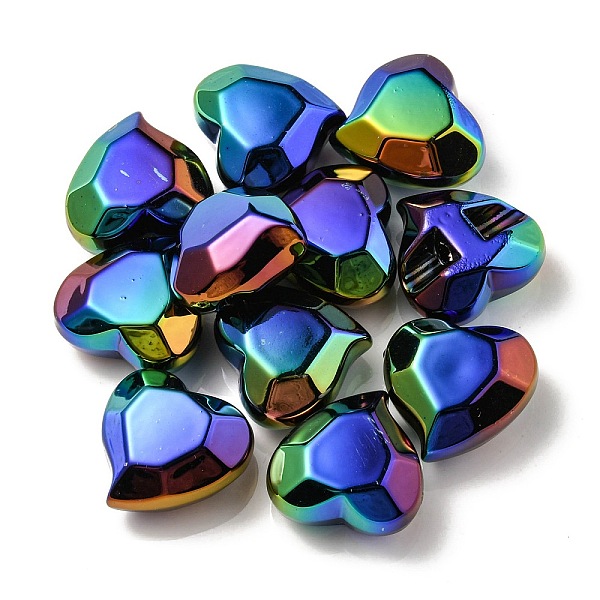 

PandaHall UV Plating Rainbow Iridescent Acrylic Beads, Heart, Black, 22x23x13mm, Hole: 3.5mm Acrylic Heart Black