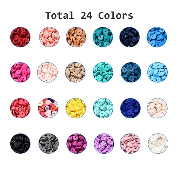 

PandaHall DIY Eyeglasses Chains Making Kits, Including Handmade Polymer Clay Heishi Beads, Silicone Eyeglass Holders, Plastic & Alloy..., Multicolor