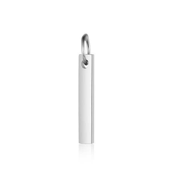 

PandaHall 201 Stainless Steel Pendants, with Jump Ring, Manual Polishing, Stamping Blank Tag, Rectangle, Stainless Steel Color, 15x3x1mm...