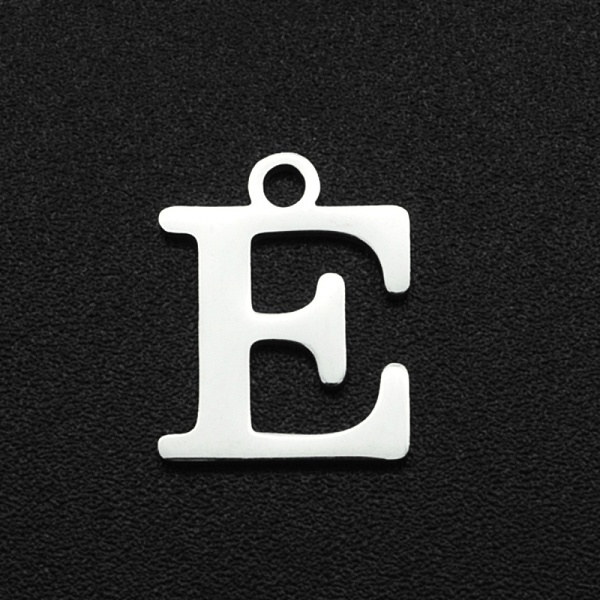 

PandaHall 201 Stainless Steel Charms, Laser Cut, Letter, Stainless Steel Color, Letter.E, 12x9.5x1mm, Hole: 1.5mm 201 Stainless Steel Letter...