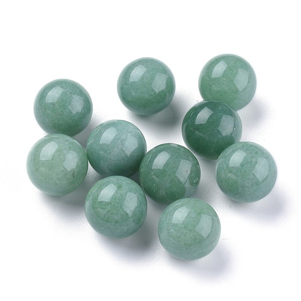 

PandaHall Natural Green Aventurine Beads, Gemstone Sphere, No Hole/Undrilled, Round, 17.5~18mm Green Aventurine Round