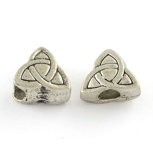 

PandaHall Tibetan Style Alloy European Beads, Large Hole Triangle Beads, Cadmium Free & Lead Free, Antique Silver, 13x14x7mm, Hole: 5mm...