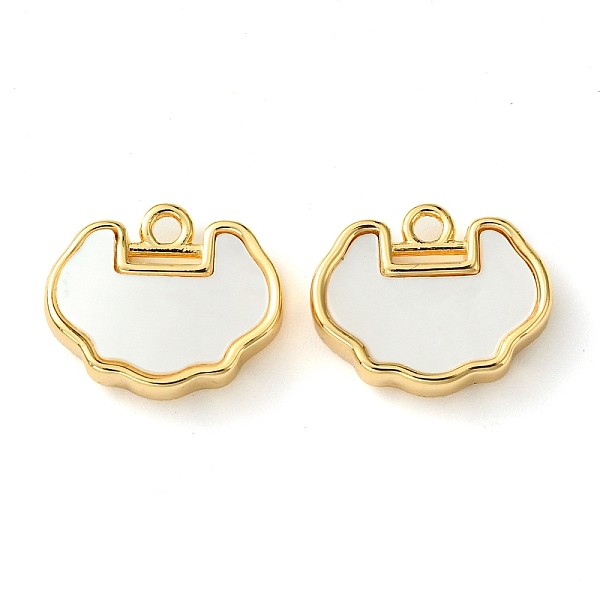 

PandaHall Brass Pave Shell Charms, Real 18K Gold Plated, Cloud, 11x13.5x3mm, Hole: 1.4mm Shell Cloud White