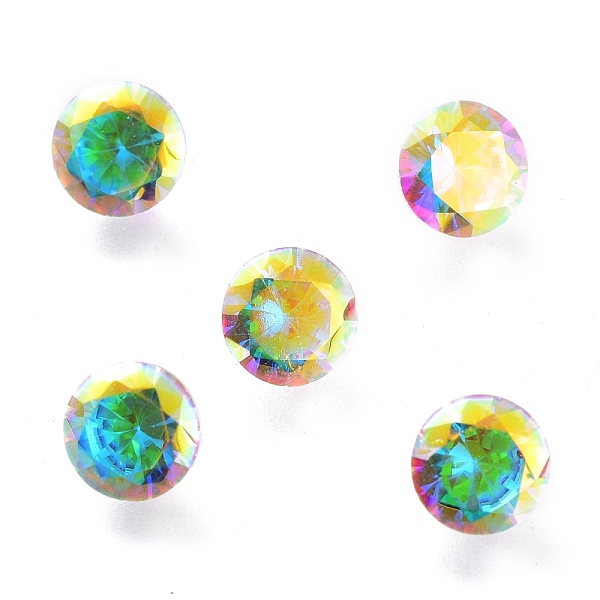 

PandaHall Cubic Zirconia Pointed Back Cabochons, Faceted Diamond Shape, Crystal AB, 5x3mm Cubic Zirconia Diamond Clear