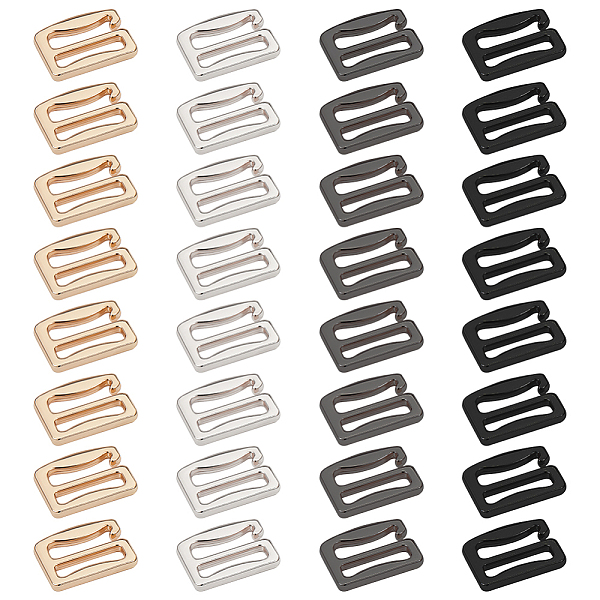 

PandaHall Olycraft 32Pcs 4 Colors Zinc Alloy Underwear Strap Buckles, Bra Hook, Number 9-Shaped, Mixed Color, 15.5x20x2.5mm, Inner Diameter...