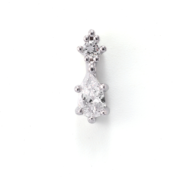 

PandaHall Chinese lute Shape Brass Micro Pave Clear Cubic Zirconia Nail Gems Set, with Glass, FlatBack Nail Art Studs, for Nail Art Craft..., White