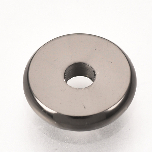 

PandaHall Brass Spacer Beads, Disc, Gunmetal, 8x1.5mm, Hole: 2mm Brass Disc