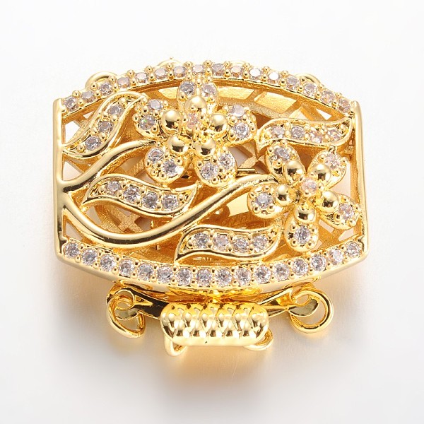 

PandaHall Rectangle Eco-Friendly Rack Plating Brass Cubic Zirconia Box Clasps, Lead Free & Cadmium Free & Nickel Free, Golden, 26x26x11mm...
