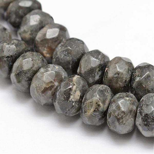 

PandaHall Faceted Natural Labradorite Rondelle Beads Strands, 8x5mm, Hole: 1mm, about 76pcs/strand, 15.2 inch Labradorite Rondelle