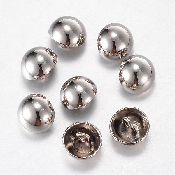 

PandaHall Alloy Shank Buttons, 1-Hole, Dome/Half Round, Platinum, 20x14mm, Hole: 2mm Alloy Half Round
