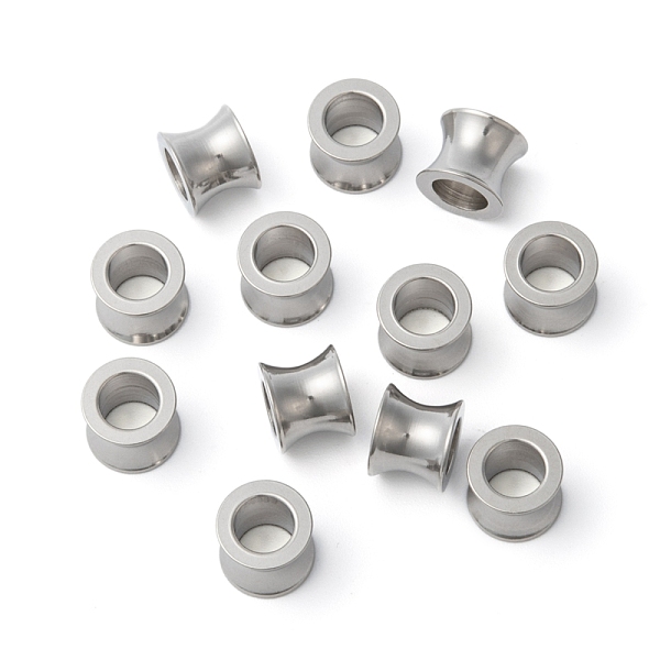 

PandaHall Stainless Steel Color, 10x8mm 304 Stainless Steel Column