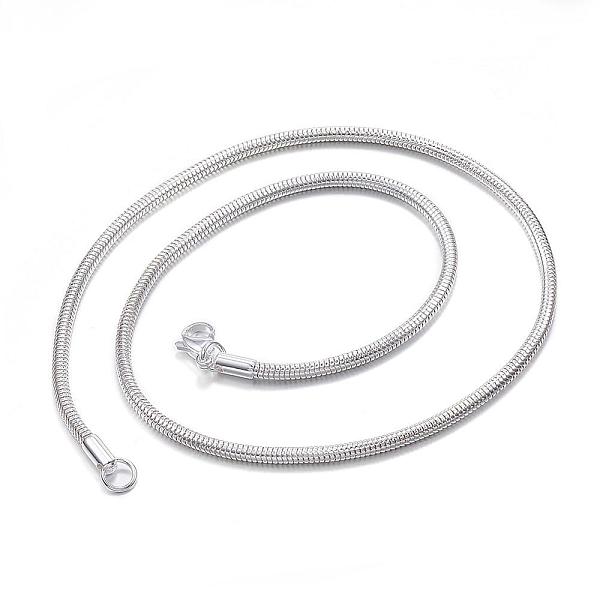 

PandaHall 304 Stainless Steel Snake Chain Necklaces, with Lobster Claw Clasps, Silver Color Plated, 19.6 inch(50cm) 304 Stainless Steel