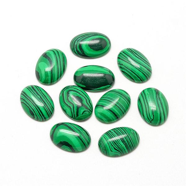 

PandaHall Synthetic Malachite Cabochons, Dyed, Oval, 25x18x6~7mm Malachite Oval