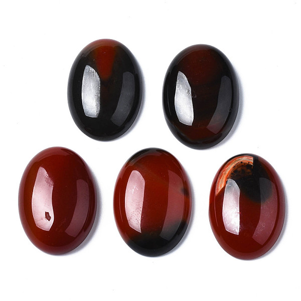 

PandaHall Natural Agate Cabochons, Dyed, Oval, Coffee, 28.5x20x7mm Natural Agate Oval Brown