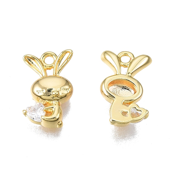 

PandaHall Brass Pave Clear Cubic Zirconia Charms, Nickel Free, Rabbit, Real 18K Gold Plated, 13x8x3mm, Hole: 1.2mm Brass+Cubic Zirconia...
