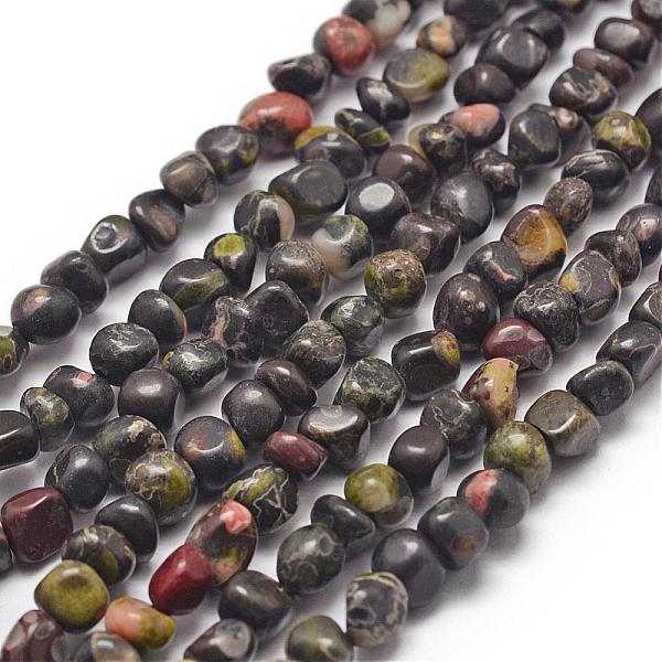

PandaHall Natural Plum Blossom Jade Beads Strands, Nuggets, 3~5x3~5x3~8mm, Hole: 1mm, about 85~90pcs/strand, 15.7 inch(40cm) Plum Blossom..., Black