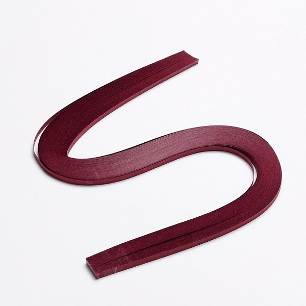 

PandaHall Quilling Paper Strips, Dark Red, 530x5mm, about 120strips/bag Paper Red