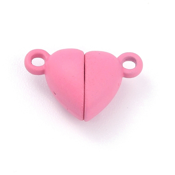 

PandaHall Alloy Magnetic Clasps, Heart, Pink, 15x9.5x6mm, Hole: 1.5mm Alloy Heart Pink