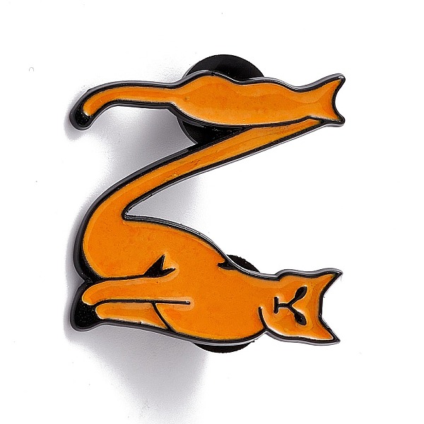 

PandaHall Cat Initial Letter Enamel Pin, Electrophoresis Black Alloy Cartoon Brooch for Backpack Clothes, Letter.Z, 29.5x29x2mm, Pin: 1.2mm...