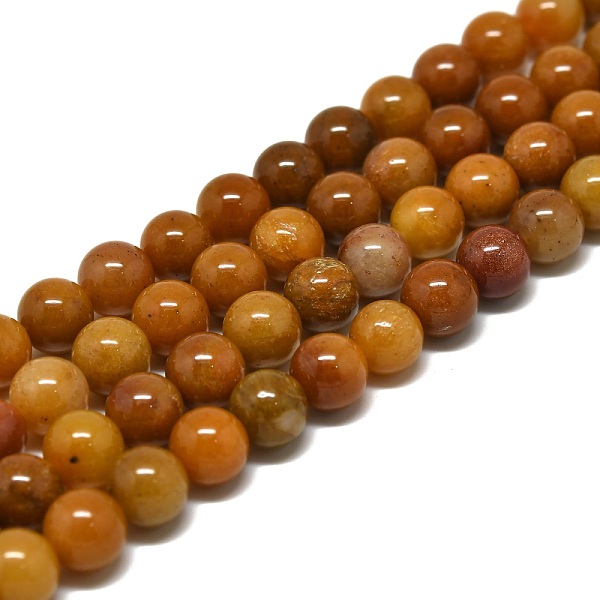 

PandaHall Natural Jade Beads Strands, Round, 8mm, Hole: 0.8mm, about 51pcs/strand, 15.75''(40cm) Other Jade Round