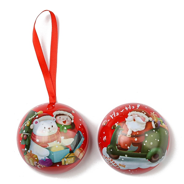 Tinplate Round Ball Candy Storage Favor Boxes
