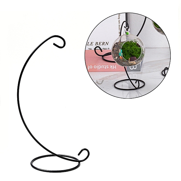 

PandaHall Iron Display Stand, Plant Hanger, Ornaments Display Holder, for Hanging Globe Witch Ball Art Craft, Home Party Decorations Hook..., Black
