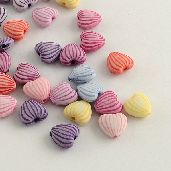 

PandaHall Craft Style Acrylic Beads, Heart, Mixed Color, 10x11x5mm, Hole: 2mm, about 1300pcs/500g Acrylic Heart Multicolor